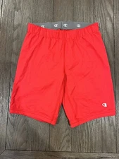 Mens Bodybuilding Jock Shiny Red Compression Tights Shorts M