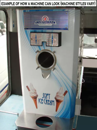 ice cream van machine sticker 141 blue swirl design eBay
