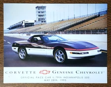 1995 CORVETTE Official Pace Car 79th INDY 500 Specifications DEALER Flyer