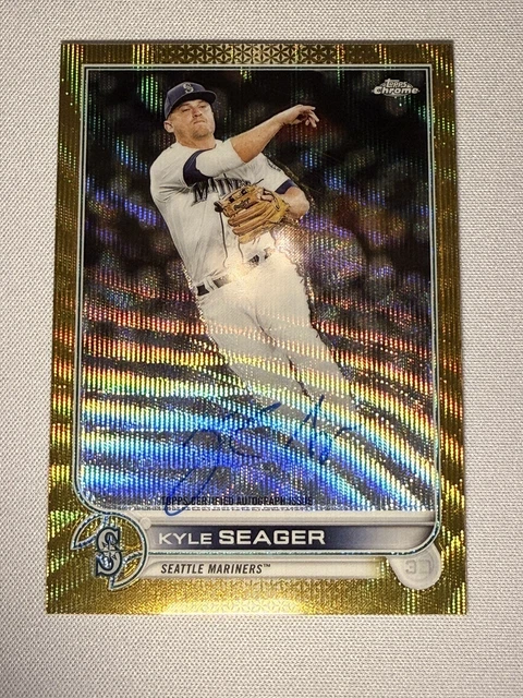 2022 Topps Chrome - Veteran Autographs Kyle Seager Gold Wave /50 #CVA-KS