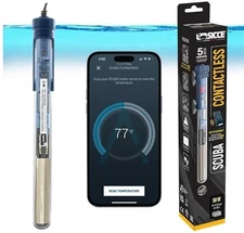 SICCE Scuba Contactless Submersible Heater, 50 Watts - UPC: 8011469978887