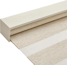 Linen Zebra Blinds for Windows, Cordless Privacy Light Filtering Dual Layer Wind