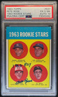 Pete Rose Signed Topps 1963 Rookie Stars Card 537 PSA/DNA 73