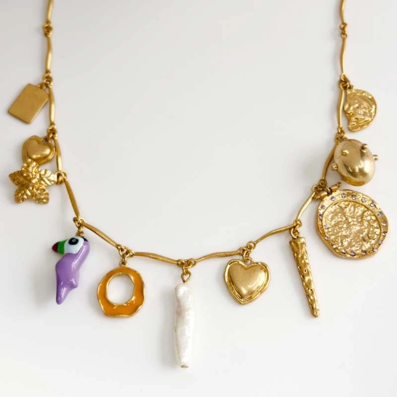 20" Zara Dije Cuello Babero Distintivo Collar Retro Mujeres Fiesta Vacaciones Joyería Foto 2 de 4