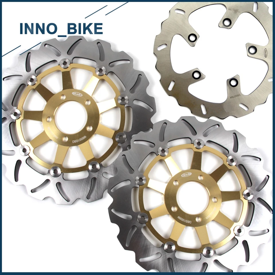 Rotores de disco de freno delanteros traseros para Kawasaki ZRX1100 1999 2000 ZRX1200 2001-2006 Foto 2 de 2