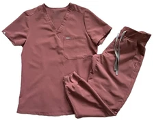 FIGS Technical Collection Mauve Scrub Top + Jogger Pants *2 Piece* Womens  S