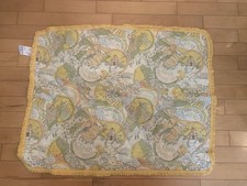 Vintage SEARS Infant Quilted Crib Blanket Model 21883 Yellow Ruffles Multi-Color