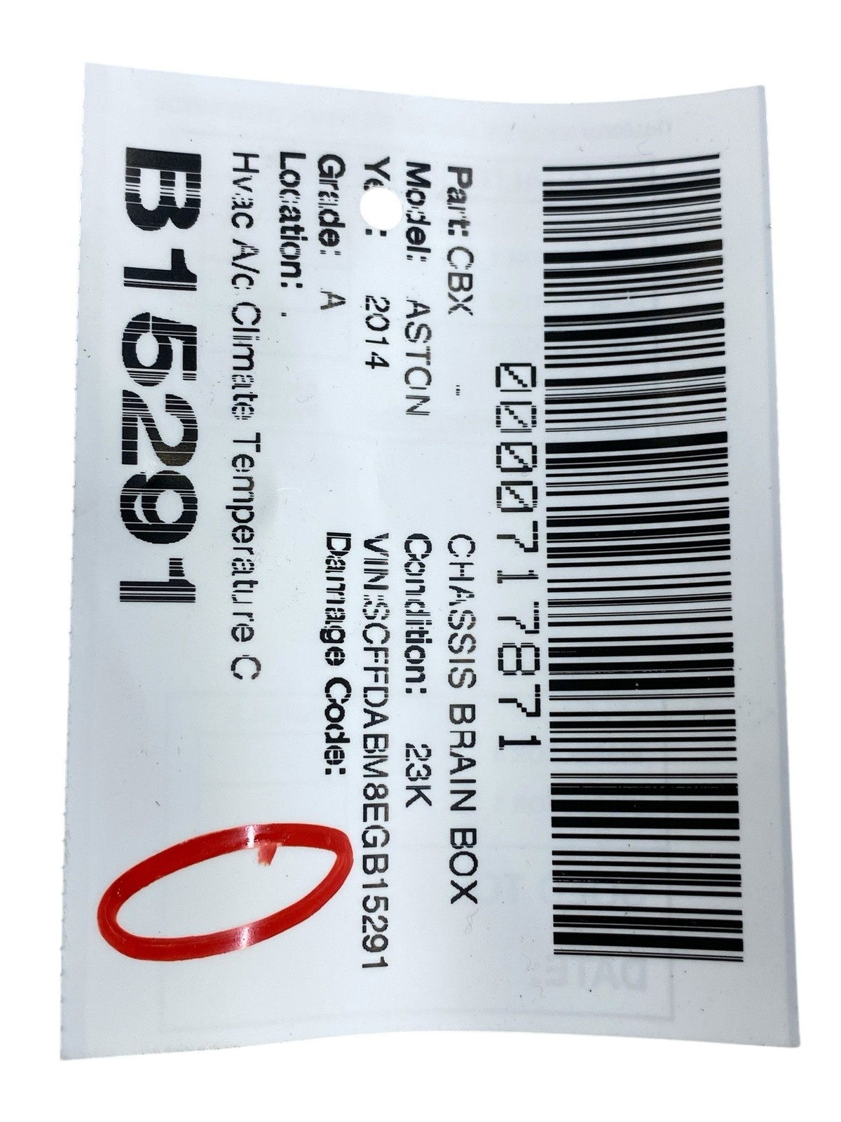 2013-2016 Aston Martin DB9 Oem A/c Climate Temperature Module Unit 177600-1141