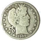 1909 S 50c Barber Silver Half Dollar Rare Fifty Cents US San Francisco