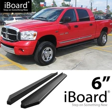 APS Running Board Black 6" Fit Dodge Ram 1500 2500 3500 Mega Cab 06-08