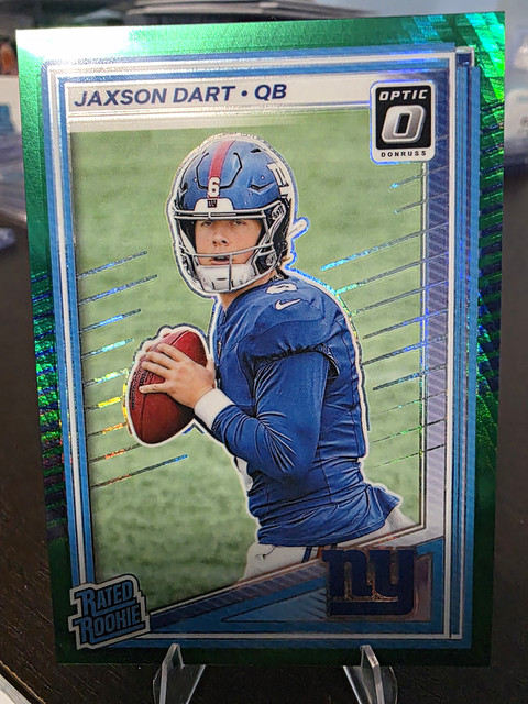 2025 Panini Donruss Optic Jaxson Dart Green Hyper Rc