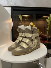   00's Isabel Marant Vibe Bobby Bekett Wedge Vintage Golden Sneakers Shoes