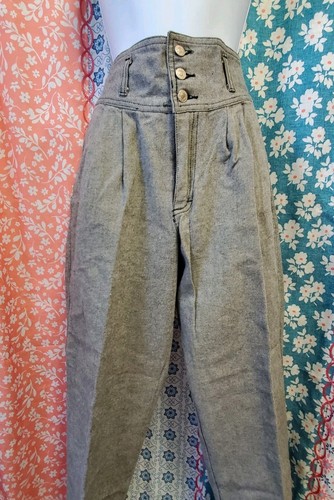 Vintage 80s Esprit Super High Waist Pleated Pants Tapered 1989 Pocket Logo - Picture 14 of 14