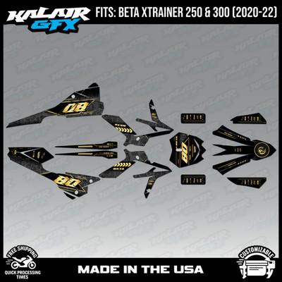 Graphics Kit for Beta Xtrainer 250 300 2020 2021 2022 Rift - GOLD