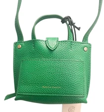 NWT REBECCA MINKOFF Megan Micro Mini Tote Bag Envy Pebble Leather Brand New