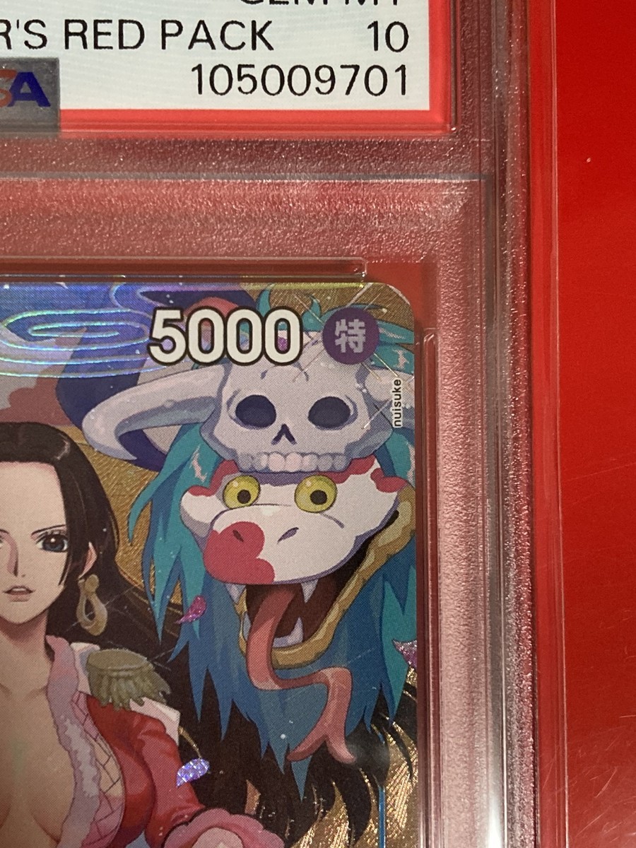 2025 PSA 10 Boa Hancock P-066 Red Packet Promo One Piece Card