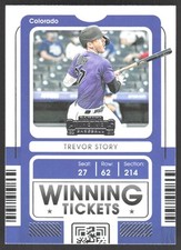2021 Panini Contenders Winning Tickets Trevor Story Colorado Rockies #WT-TS