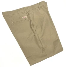 Red Kap Men's Stain Resistant, Flat Front Work Pants, Khaki 36 x 28