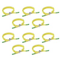 10 StüCk Verstellbares FußBall-Wickelarmband, Sportfans-Armband, Event-Souv2702