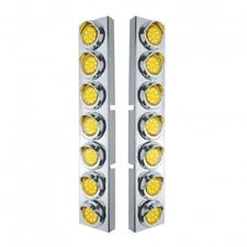 United Pacific 33624 Air Cleaner Light Box Panel   Stainless Steel, 14 Cutouts,