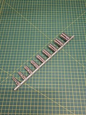 Snap On Tools USA Socket Set 9 pc Semi-Deep 6 pt Inch on Steel Rail ⅜ Drive VGC