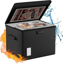 Fireproof Document Box Comic Book Storage Box,39.5 x 38 x 29cm Book Box Large