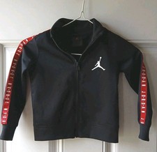 Jordan Track Jacket Boys 2T Blk/Red Zip Jumpman Logo Sportswear/Excellent Preown