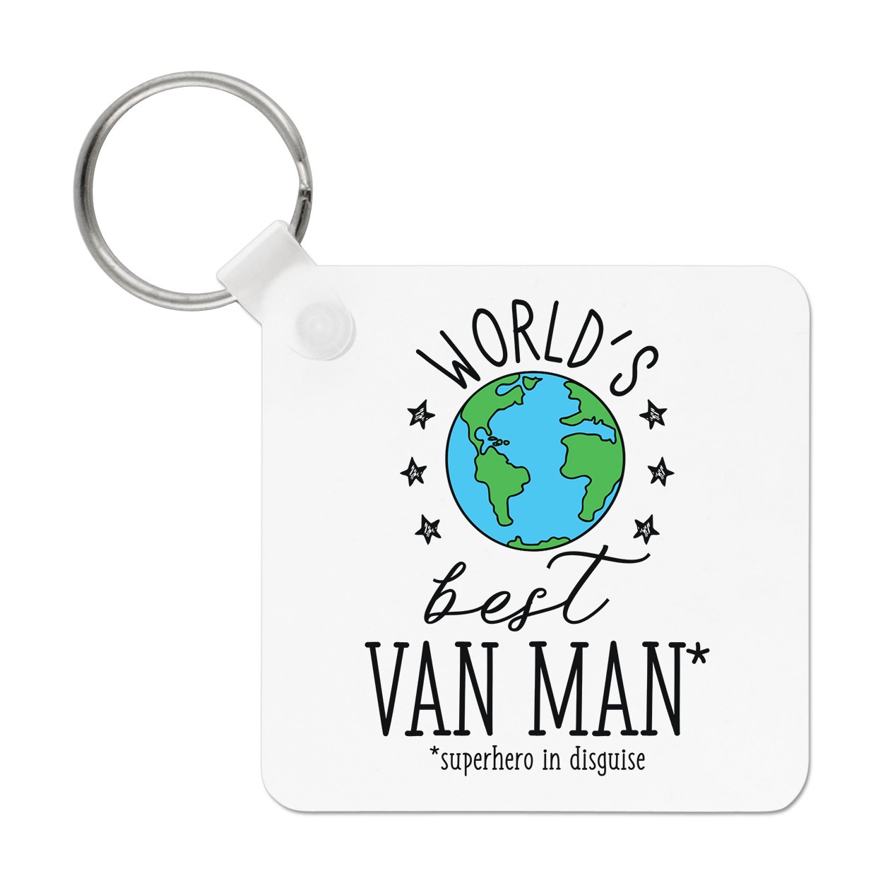 World's Best Van Man Keyring Key Chain Funny Joke Favourite Courier Driver