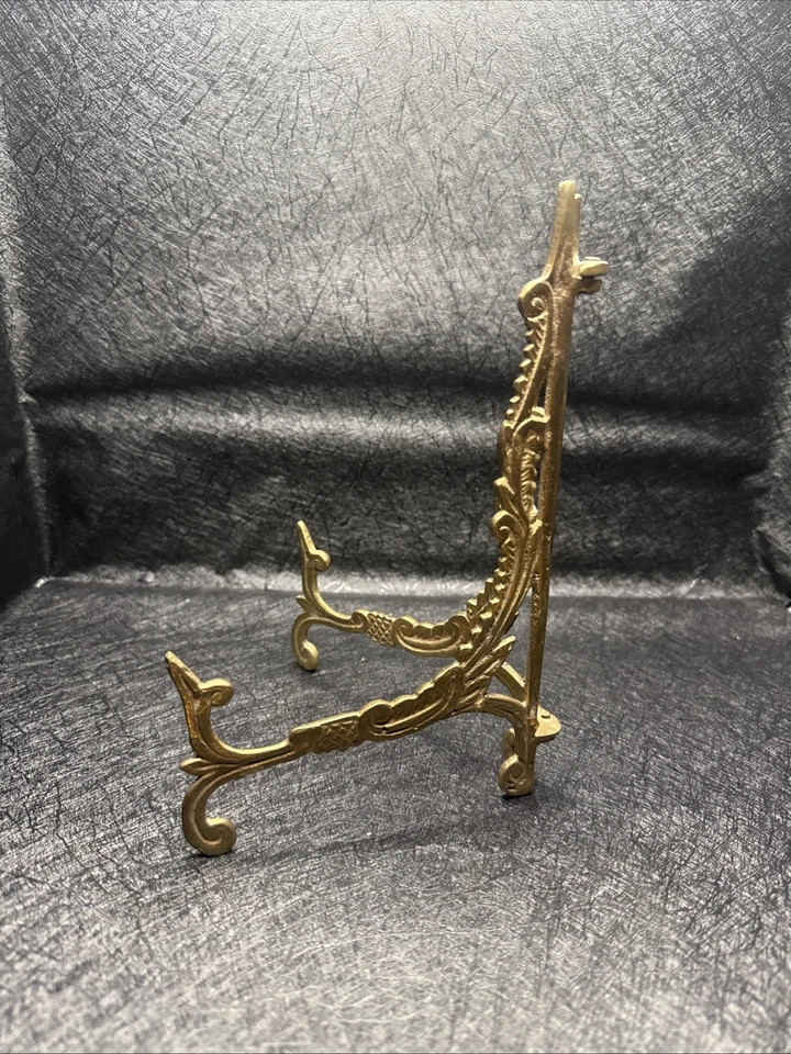 Easel Display Stand Decorative Design Solid Brass Folding Large Size - Image 4 of 4