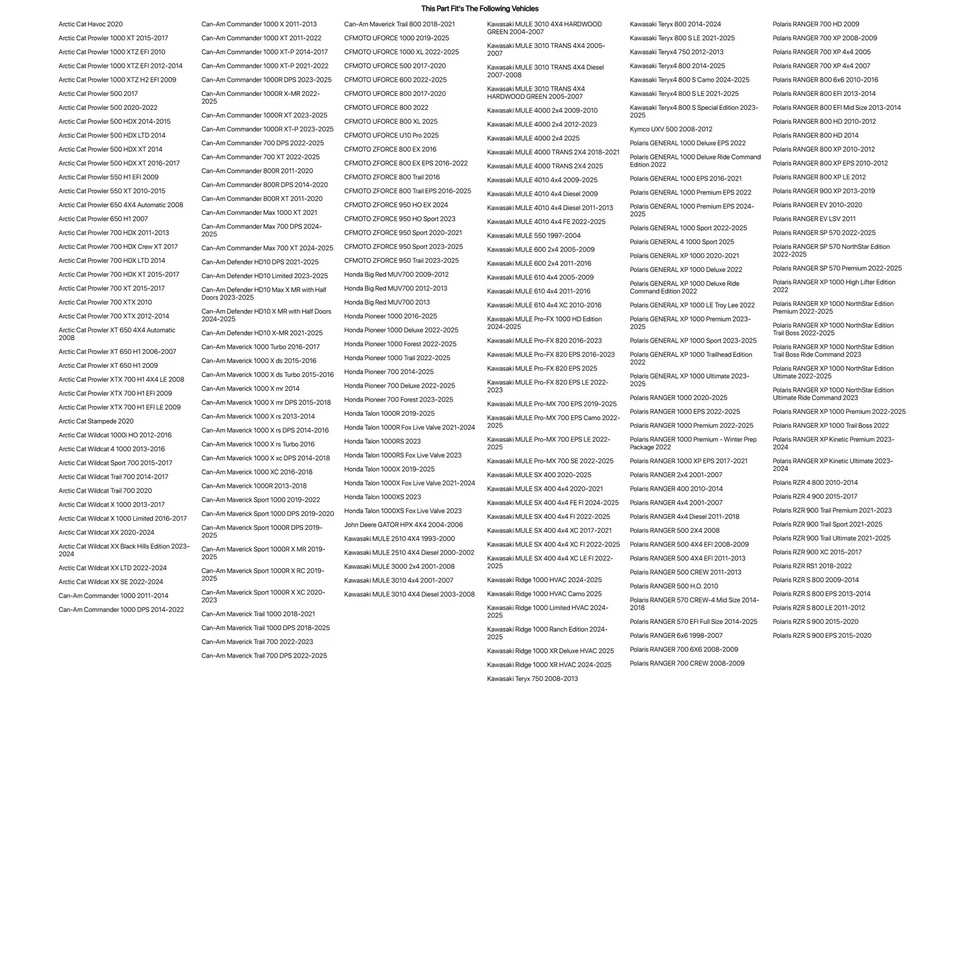 Cubierta Tusk UTV X-Large para ARCTIC CAT Prowler 1000 XTZ EFI 2010, 2012-2014 Foto 2 de 4