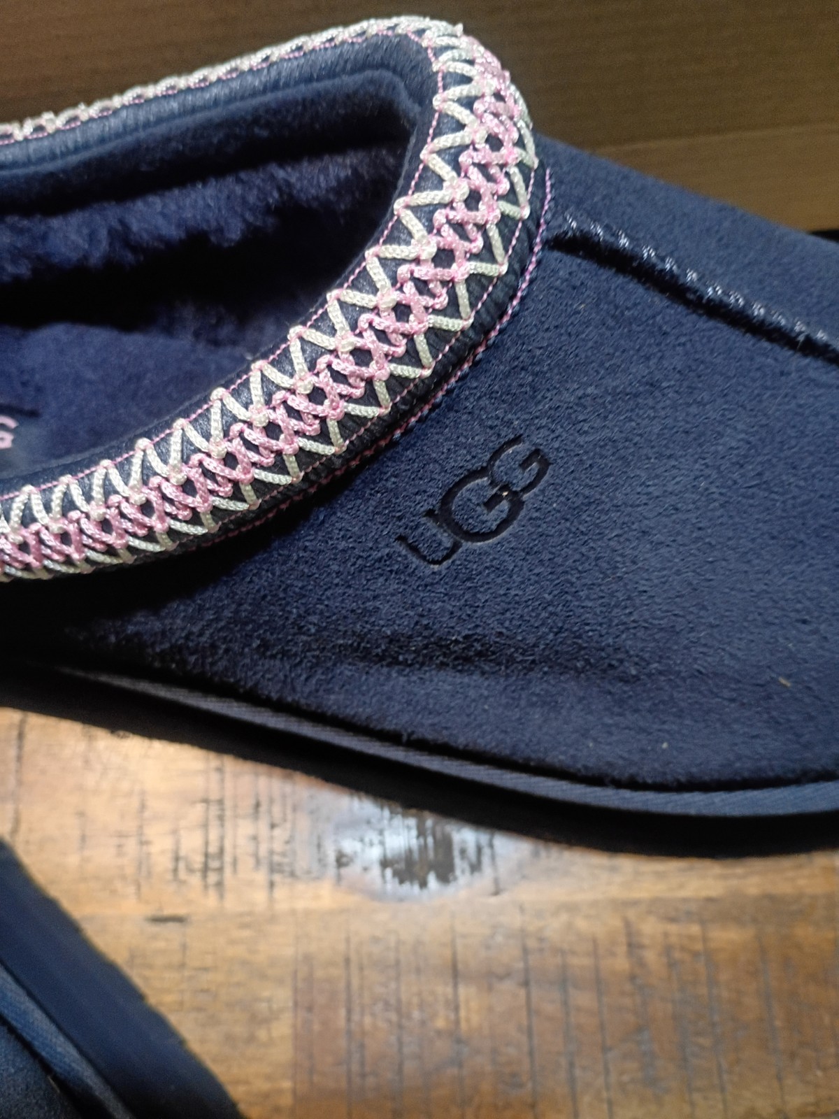 Womens UGG Tazz II Rare Dk Navy Authentic Indoor Outdoor Suede Slipper Sz 10 Nwb image 8