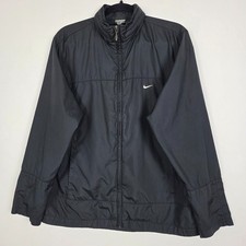 Vintage Y2K Nike Silver Tag Youth Boys Large Long Sleeve Black Full Zip Jacket