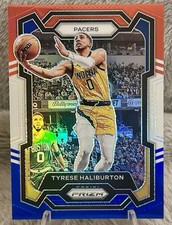 2023-24 Prizm Basketball Red White Blue Tyrese Haliburton #102 Indiana Pacers