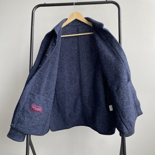 Brook Taverner Greenland Navy Blue Pure New Wool Men’s Overshirt Size L rrp99£ - Picture 10 of 17
