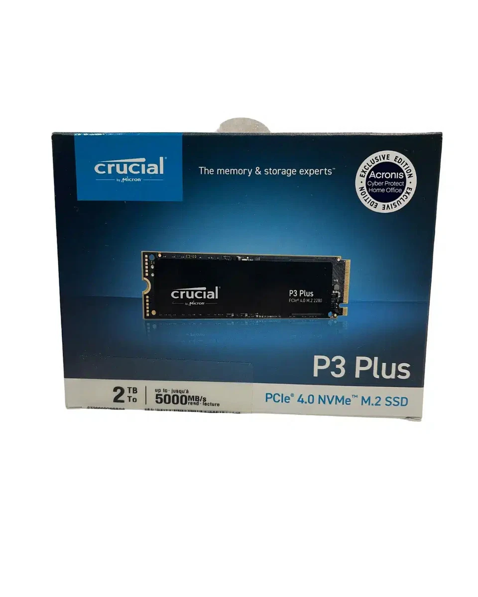 Crucial P3 Plus 2TB SSD M.2 2280 PCIe Gen4 x4 NVMe 5000MB/s