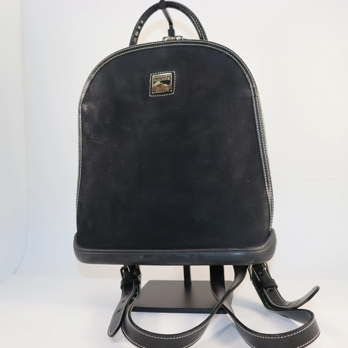 Dooney & Bourke Quilted Black Leather Backpack Dooney & Bourke Saffiano Pod Backpack Purse Black Large  main image 3
