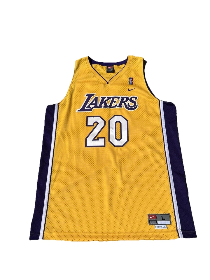 Camiseta deportiva auténtica del equipo Nike de Los Angeles Lakers talla grande Gary Payton Foto 2 de 4