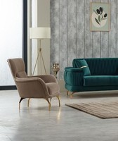 Polstersessel Sessel Wohnzimmer Einsitzer Stoff Beige Sitzer Moderne MöBel