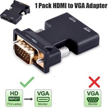 HDMI Female to VGA Male Video Adapter HD 1080p Audio Converter for Laptop PC DVD