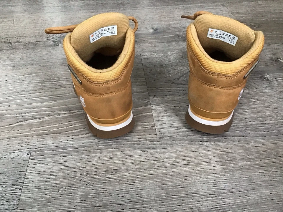 Timberland EURO HIKER Wheat Leather Cordura Hiking Boots ~ 93961M ~ Youth Size 2 - image 3 of 4