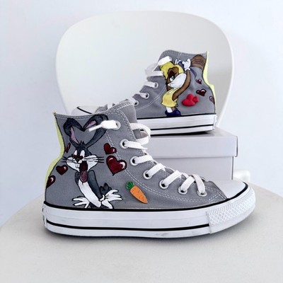 ALL STAR CONVERSE CHUCK TAYLOR CUSTOMIZER HANDBEMALT WARNER BROS BUGS BUNNY