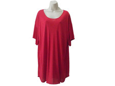 VTG NOS PETRA Red Short Sleeve Nightgown Sz L