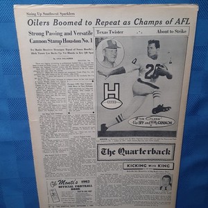 Houston Oilers AFL 1962 Billy Cannon Heisman Winner LSU Tigers Pop Ivy 
