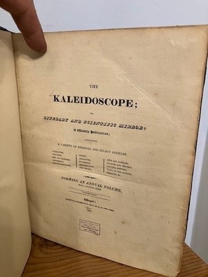 The Kaleidoscope or Literary and Scientific Mirror. Liverpool 1821.