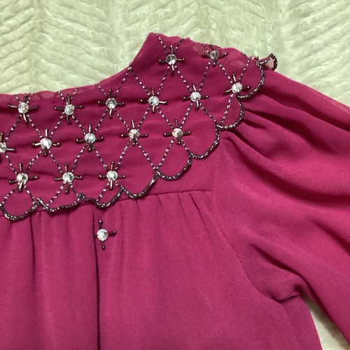 Splendido Abito Zara Tg 6 Rosa Perline Svasato Domenica Primo Giorno Scuola Bambina - Foto 9 di 9