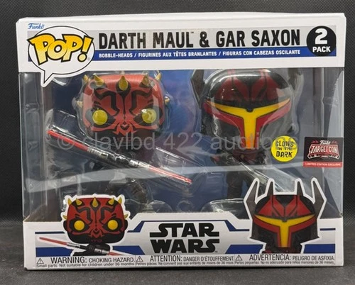 Funko POP!  Star Wars: Darth Maul & Gar Saxon GITD - 2Pack TargetCon Excl glow
