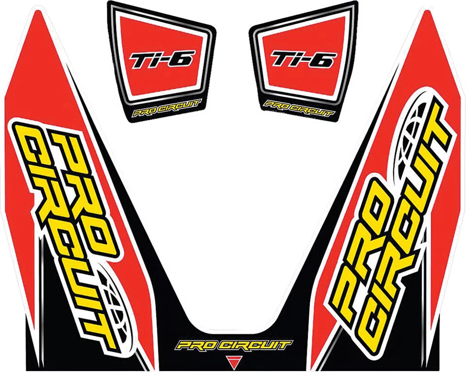 CALCOMANÍA DE TAPA ENVOLVENTE/EXTREMO PRO CIRCUITO T-6 YZ250F PEGATINAS SILENCIADOR DE REPUESTO DC14TI6 Foto 2 de 4