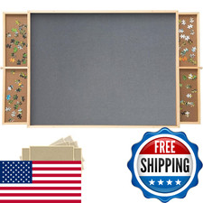 Puzzle Board 1000 Pieces with Large Drawers  Cover Mat 360  Rotating Puzzle Tab