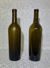 Empty Wine Bottles 750ml Set of 6 Brown, Frosted Clean, No Labels