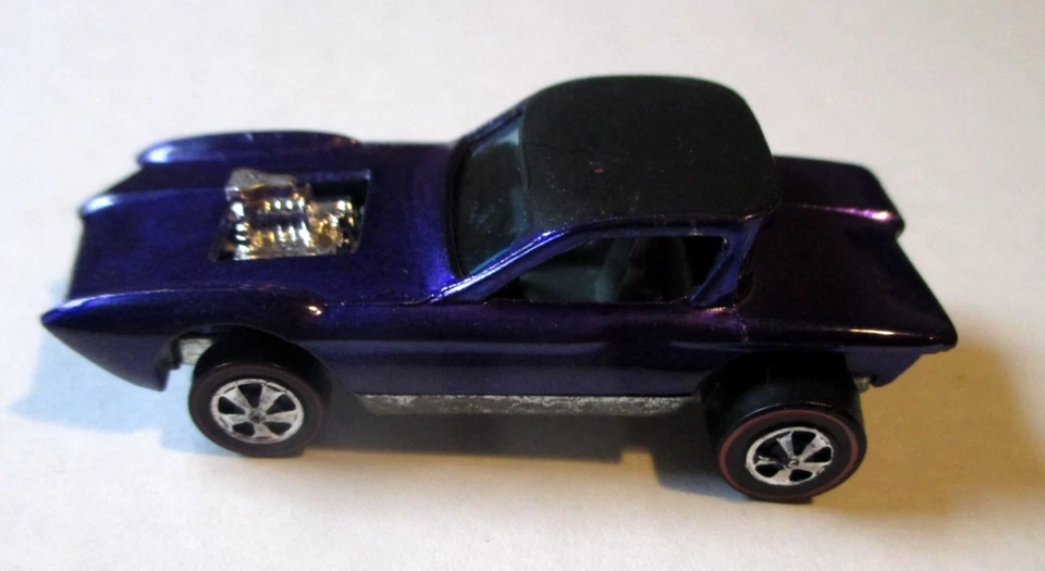 1967 MATTEL HOT WHEELS REDLINE PYTHON- PURPLE W BUTTON- HK-HIGH END EXAMPLE - Image 4 of 4